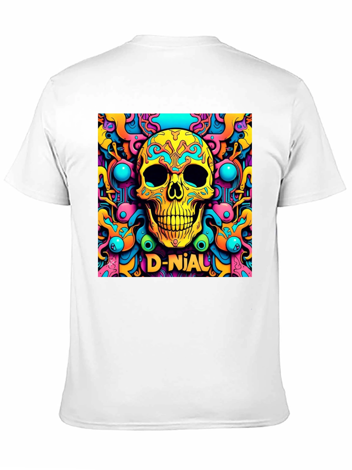 Psychedelic Skull Graphic Tee - D-Nial Design