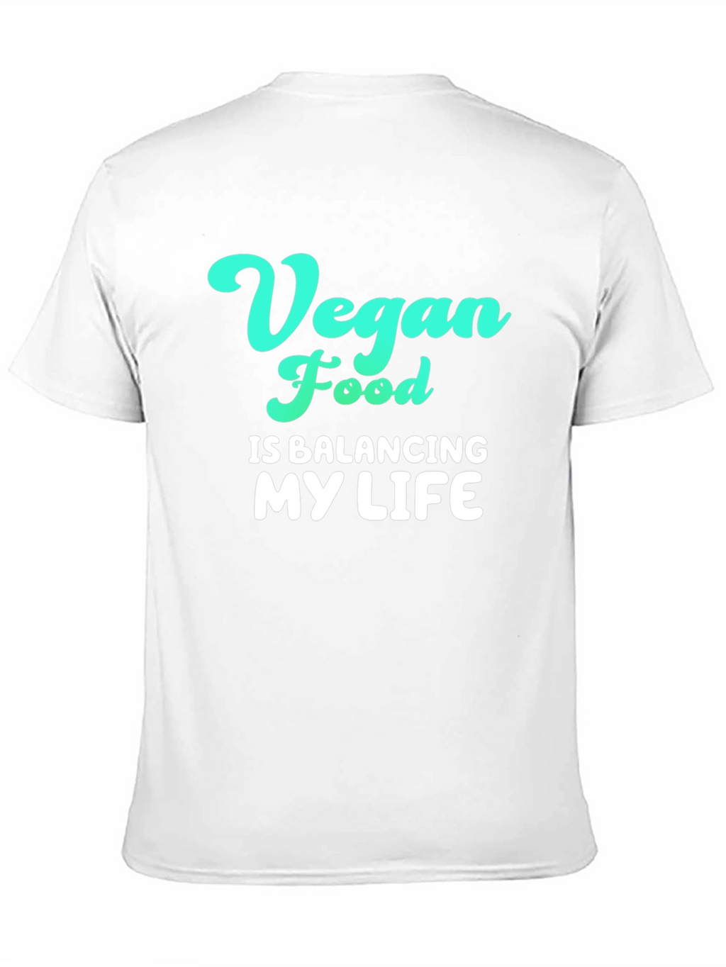 Vegan Food Balancing Life Graphic Tee - Black
