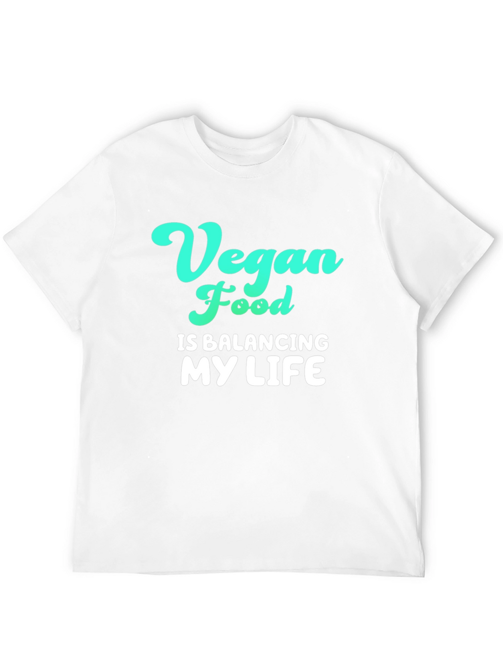 Vegan Food Balancing Life Graphic Tee - Black