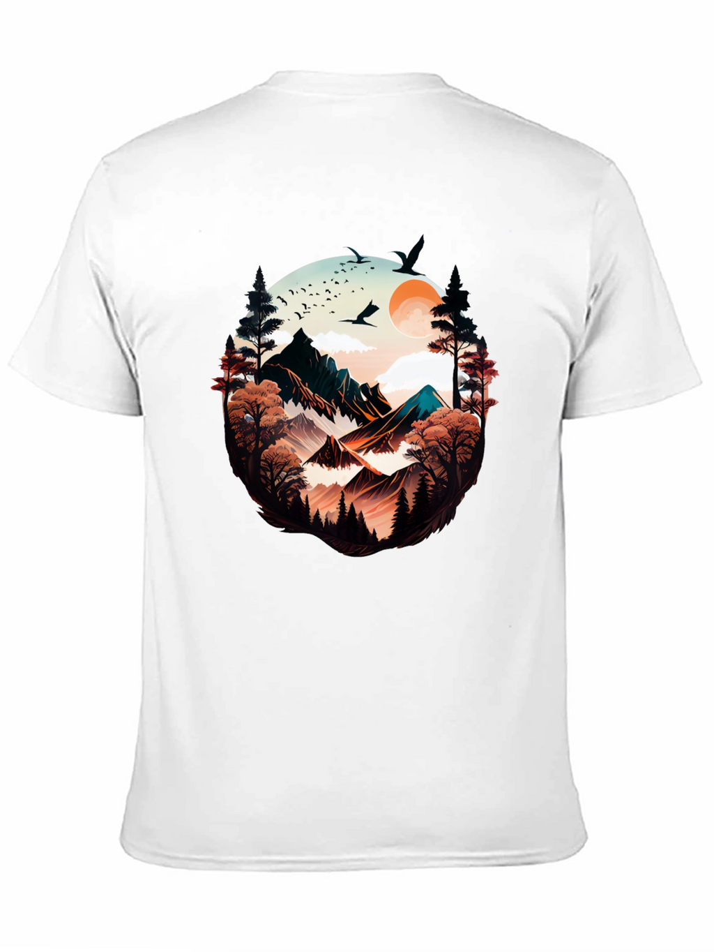 Nature Vista Graphic Tee -  Comfortable Black Shirt