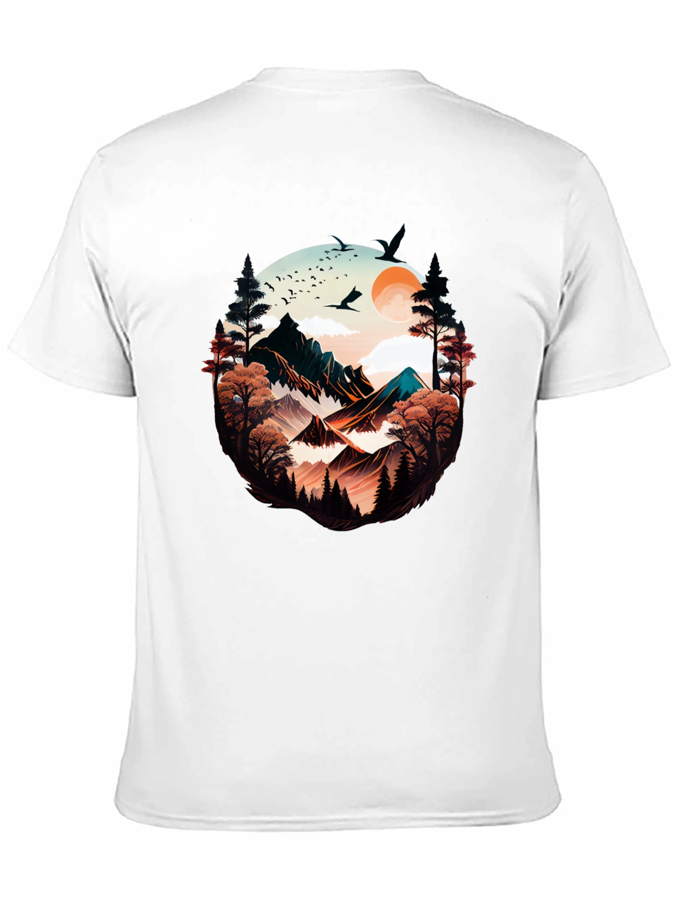 Nature Vista Graphic Tee -  Comfortable Black Shirt