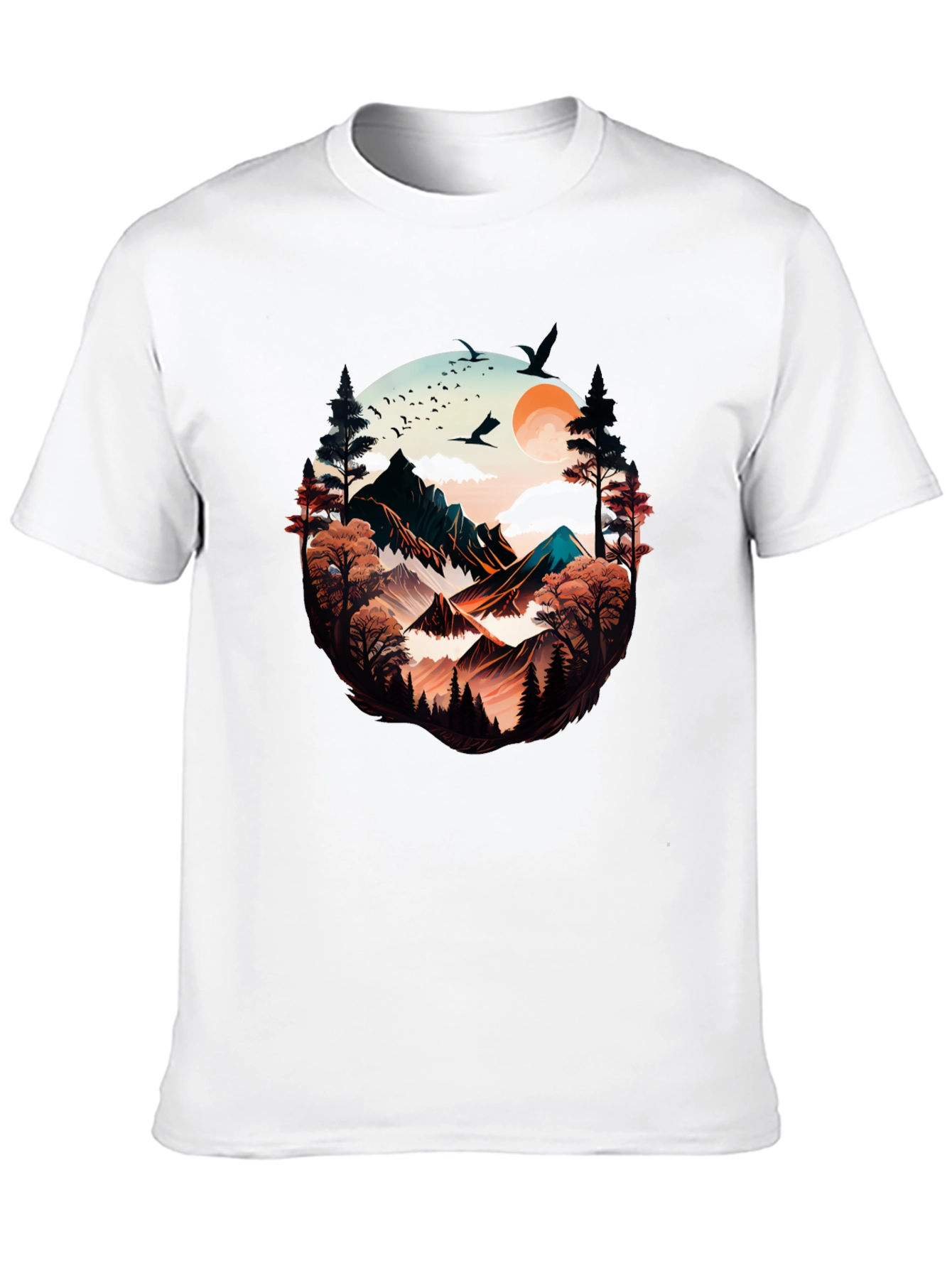 Nature Vista Graphic Tee -  Comfortable Black Shirt