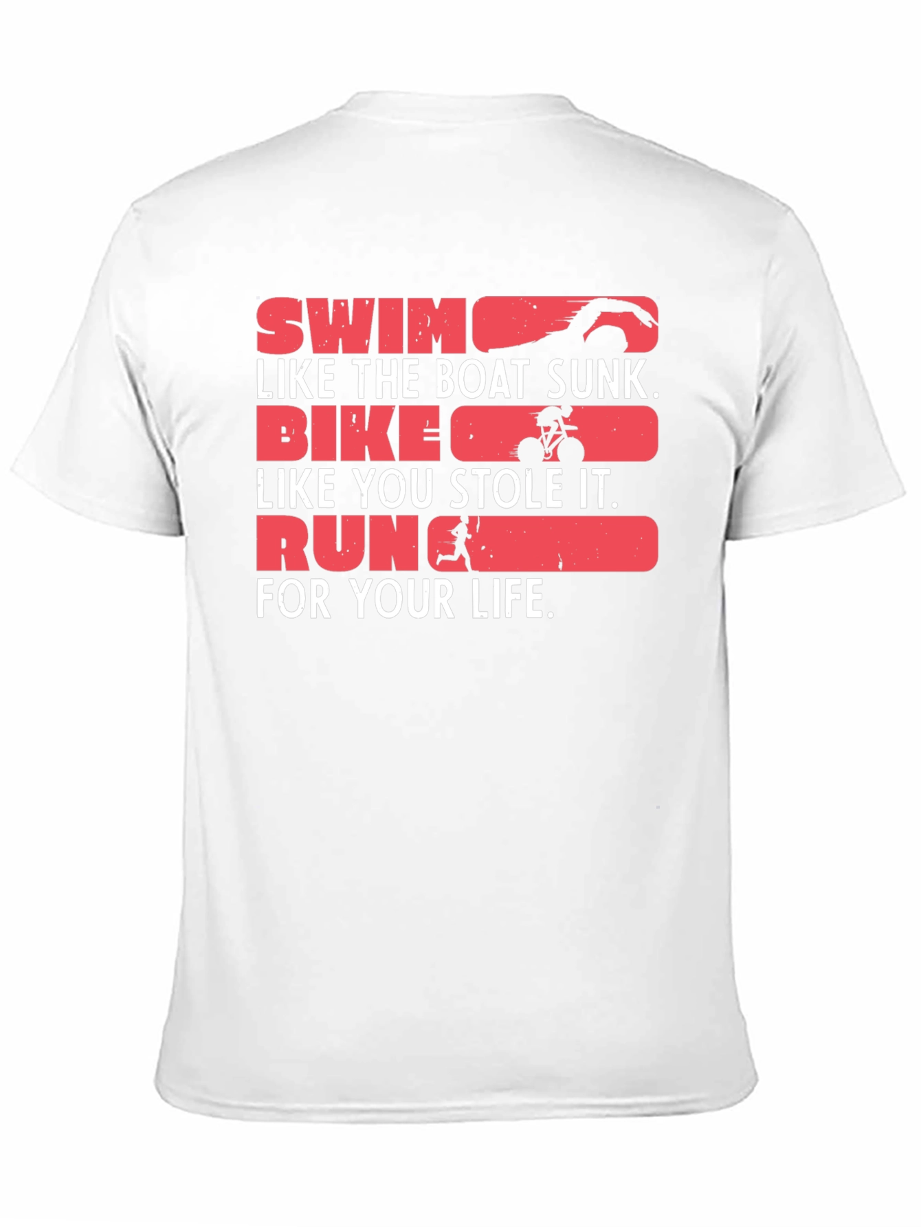 Triathlon Funny Graphic T-Shirt - Swim Bike Run