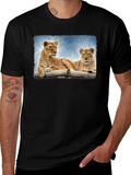 Lioness Graphic Print Black T-Shirt