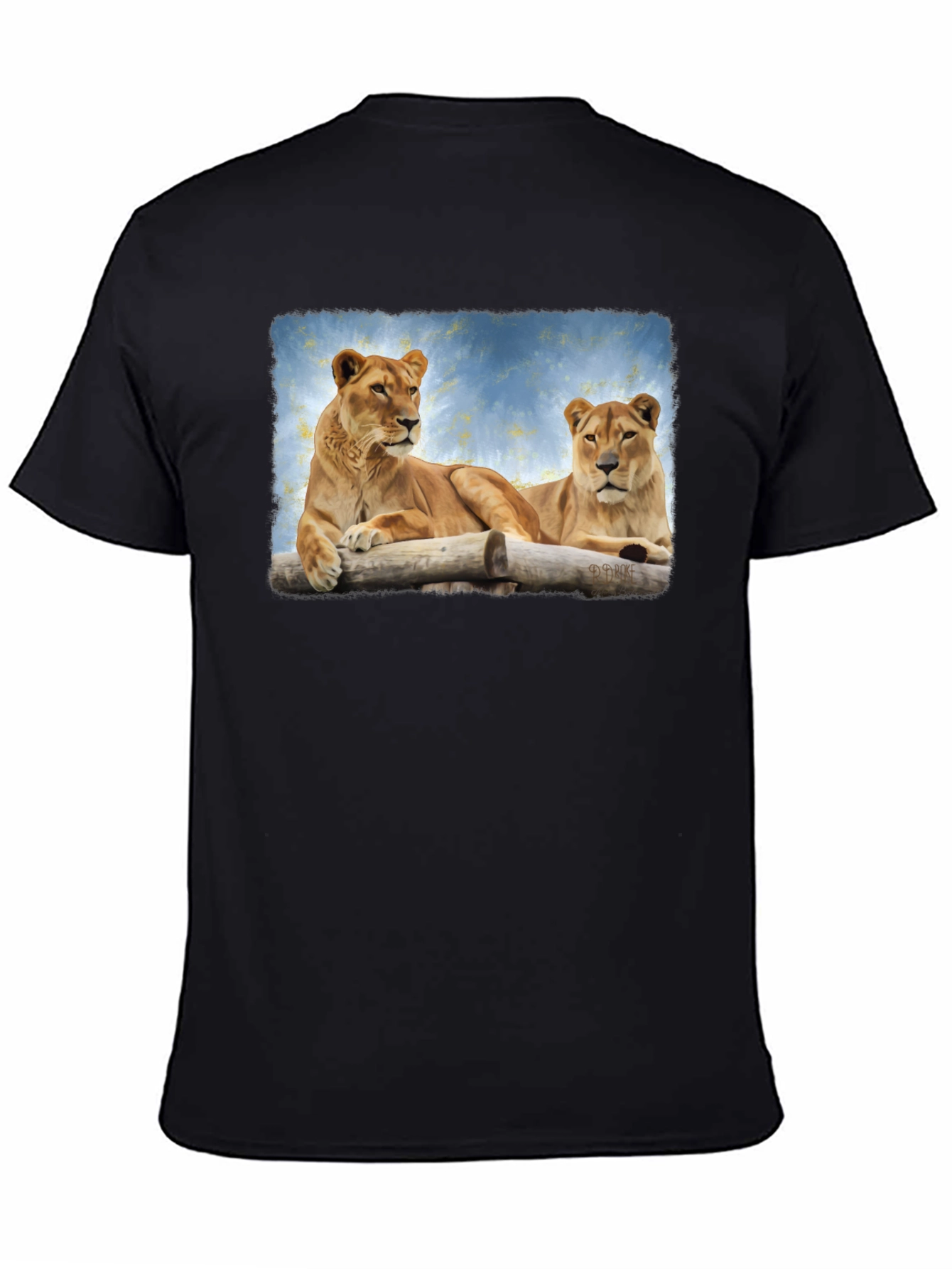 Lioness Graphic Print Black T-Shirt