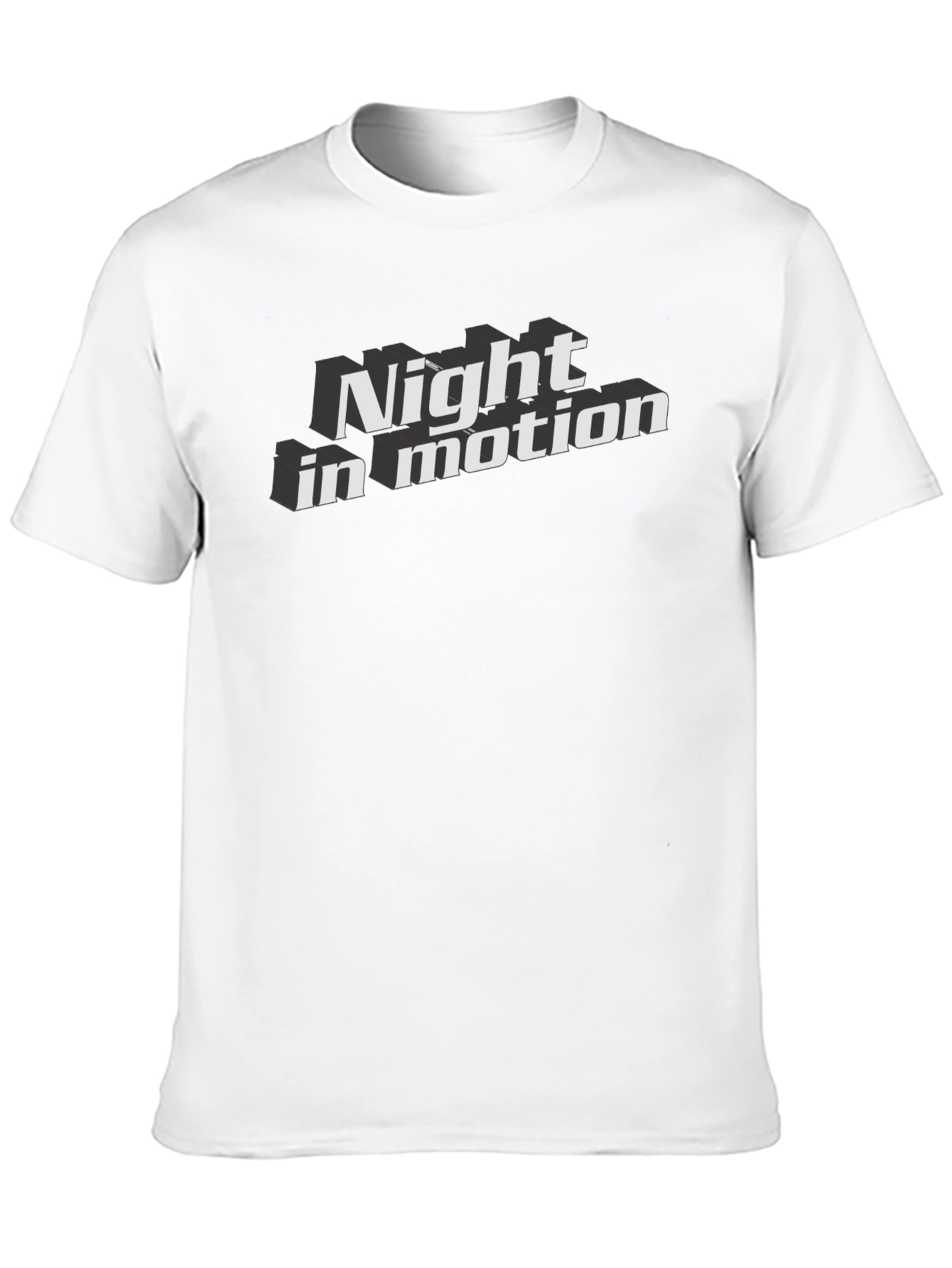 Night In Motion Graphic Tee - Bold Black T-Shirt