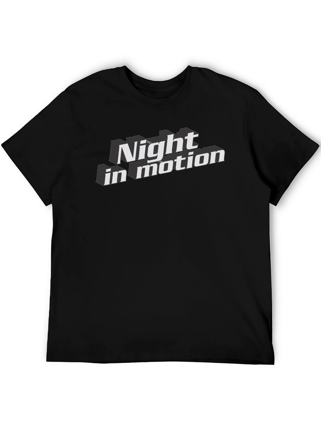 Night In Motion Graphic Tee - Bold Black T-Shirt