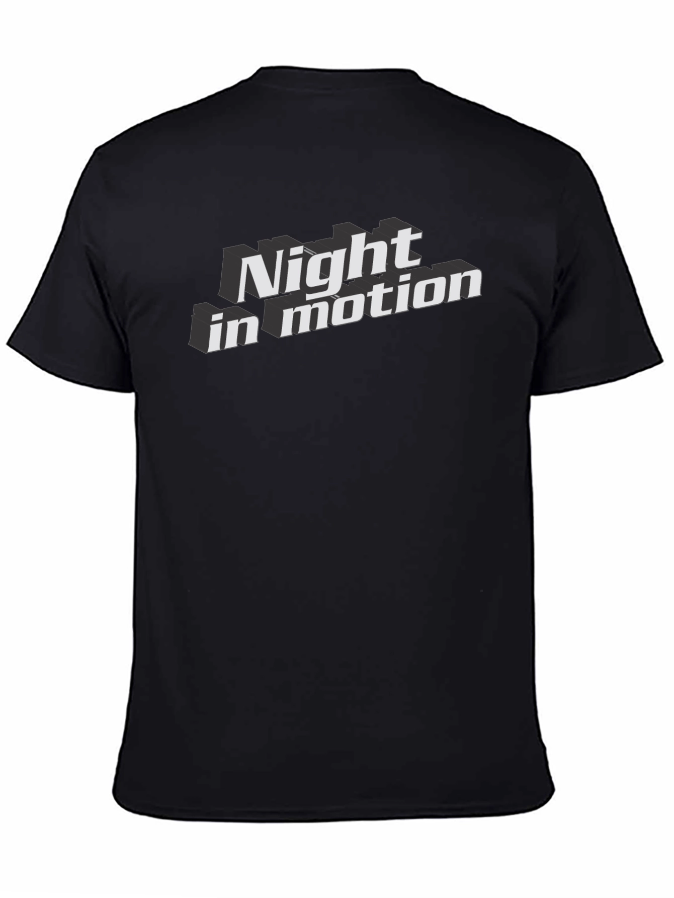 Night In Motion Graphic Tee - Bold Black T-Shirt