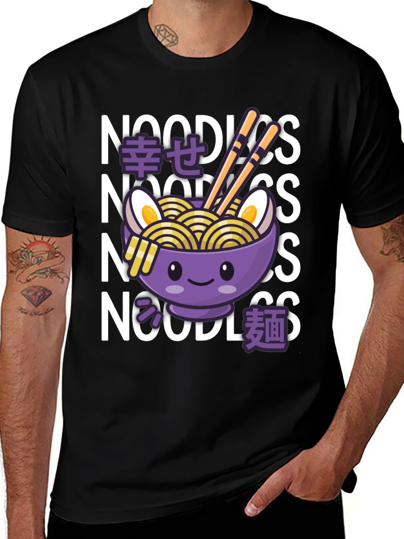 Kawaii Ramen Noodles Graphic Tee