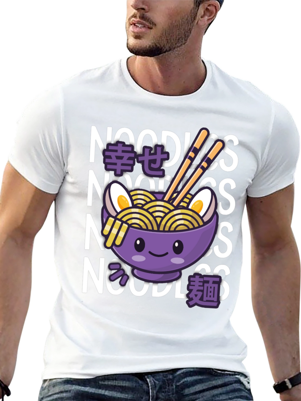 Kawaii Ramen Noodles Graphic Tee
