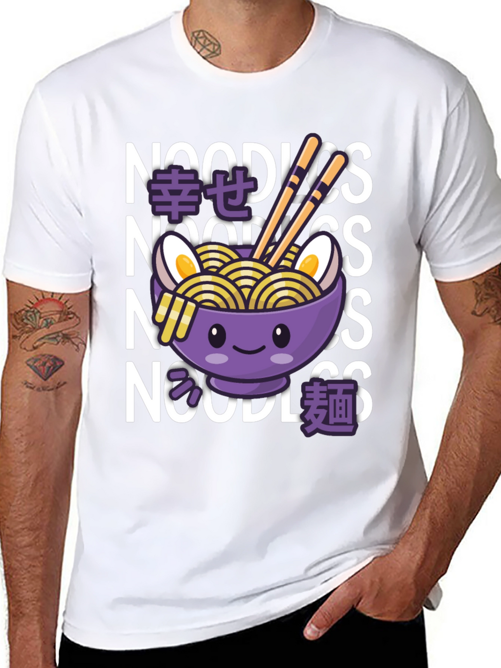 Kawaii Ramen Noodles Graphic Tee