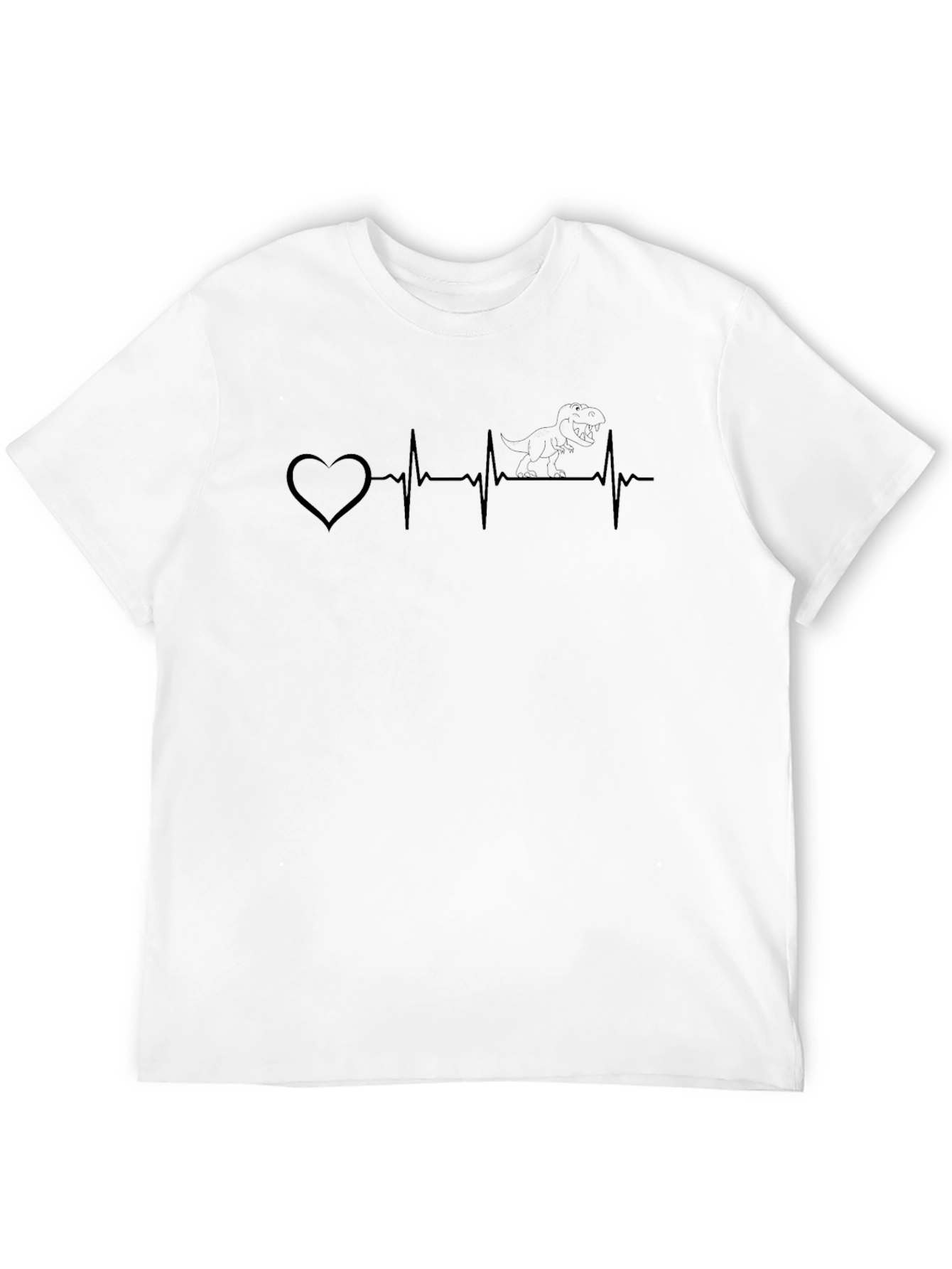 Dino Heartbeat T-Shirt - Black
