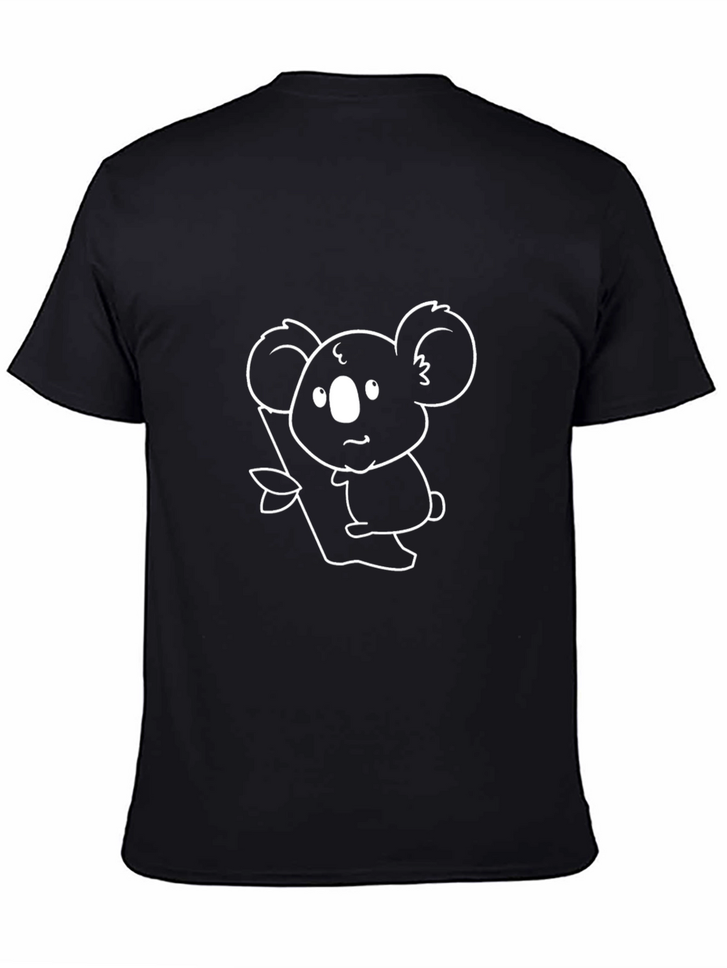 Koala Graphic Tee - Black Cotton Casual Comfort
