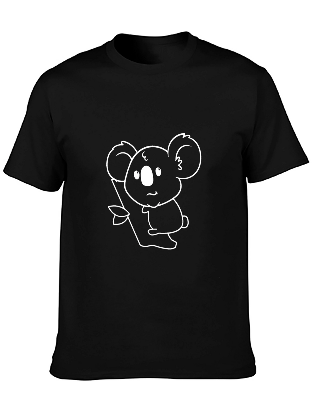 Koala Graphic Tee - Black Cotton Casual Comfort