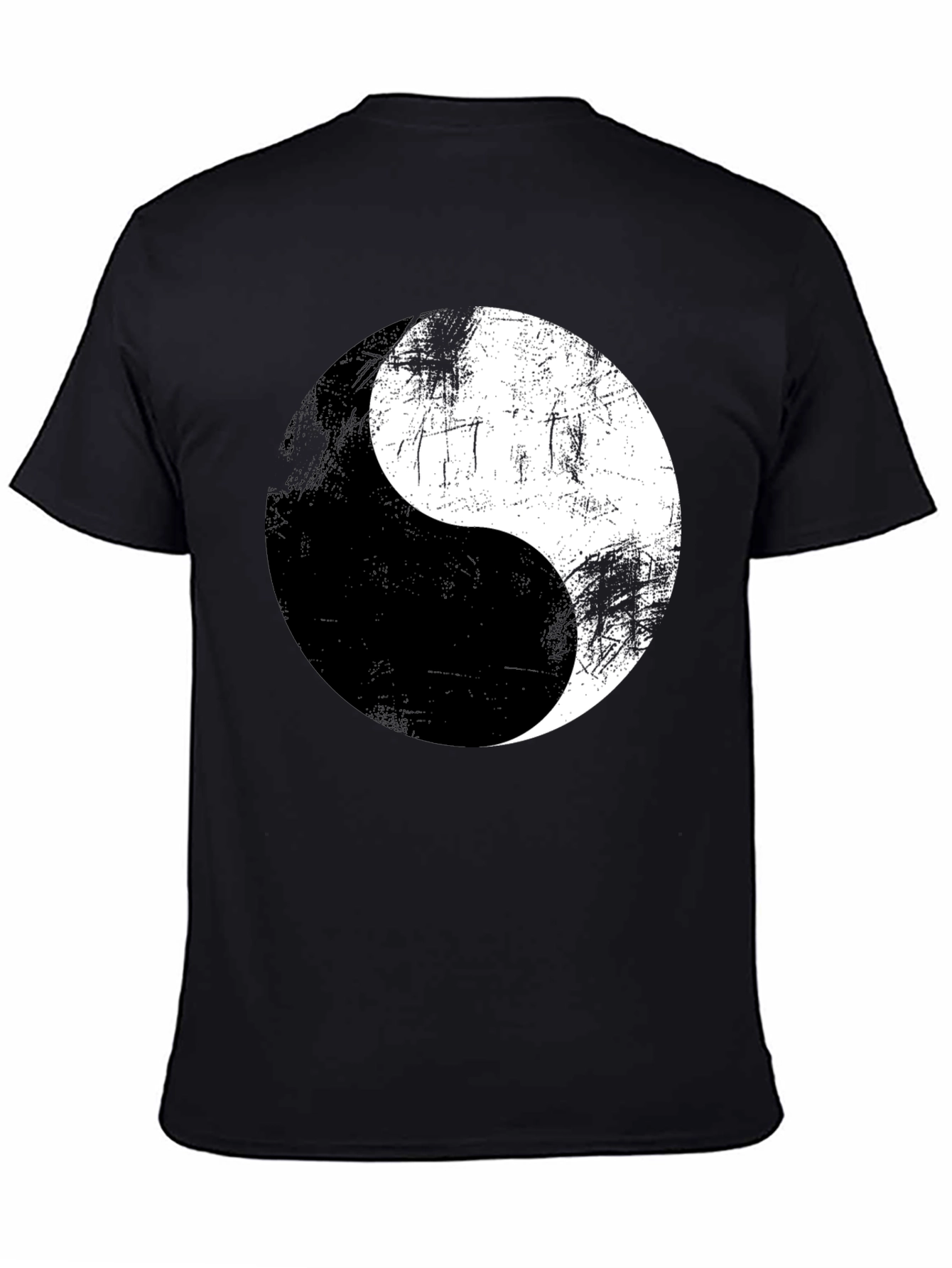 Yin Yang Graphic Print Mens T-Shirt