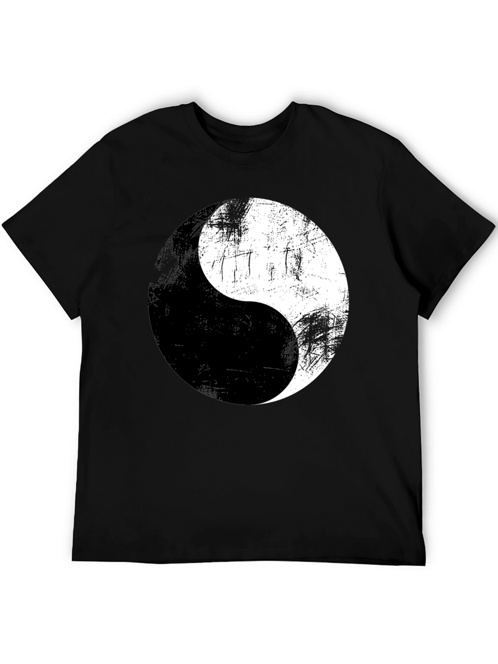 Yin Yang Graphic Print Mens T-Shirt