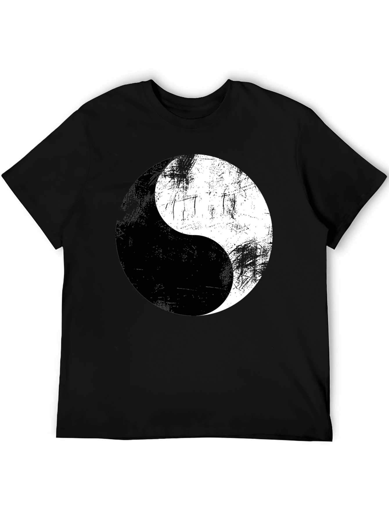 Yin Yang Graphic Print Mens T-Shirt