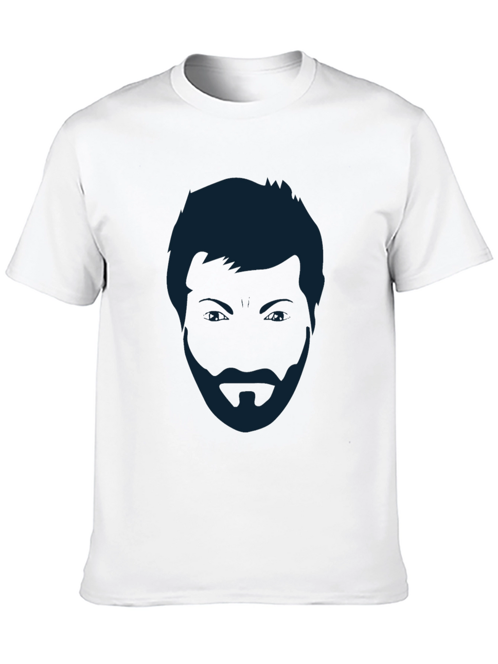 Mens Black T-Shirt - Abstract Face Graphic