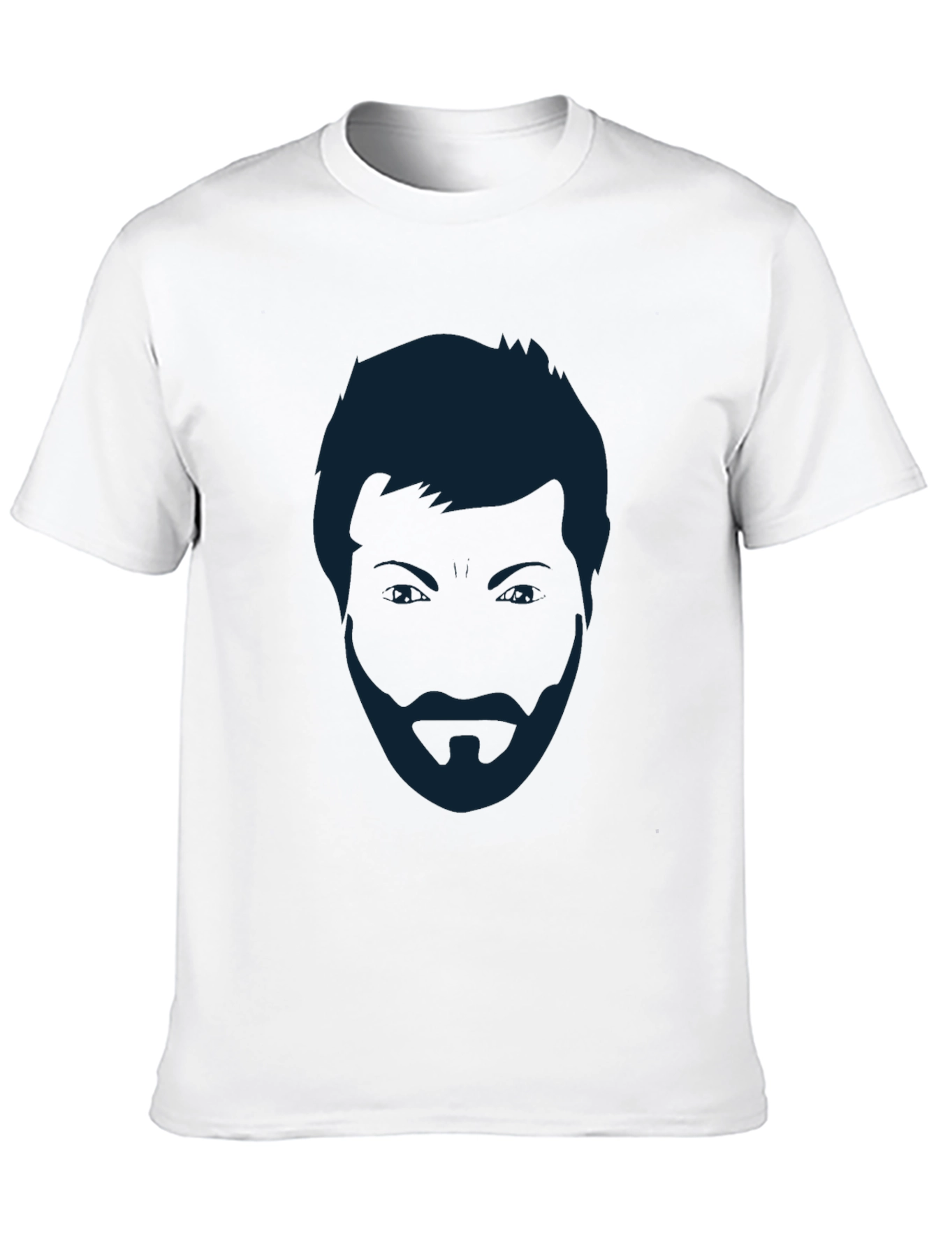 Mens Black T-Shirt - Abstract Face Graphic