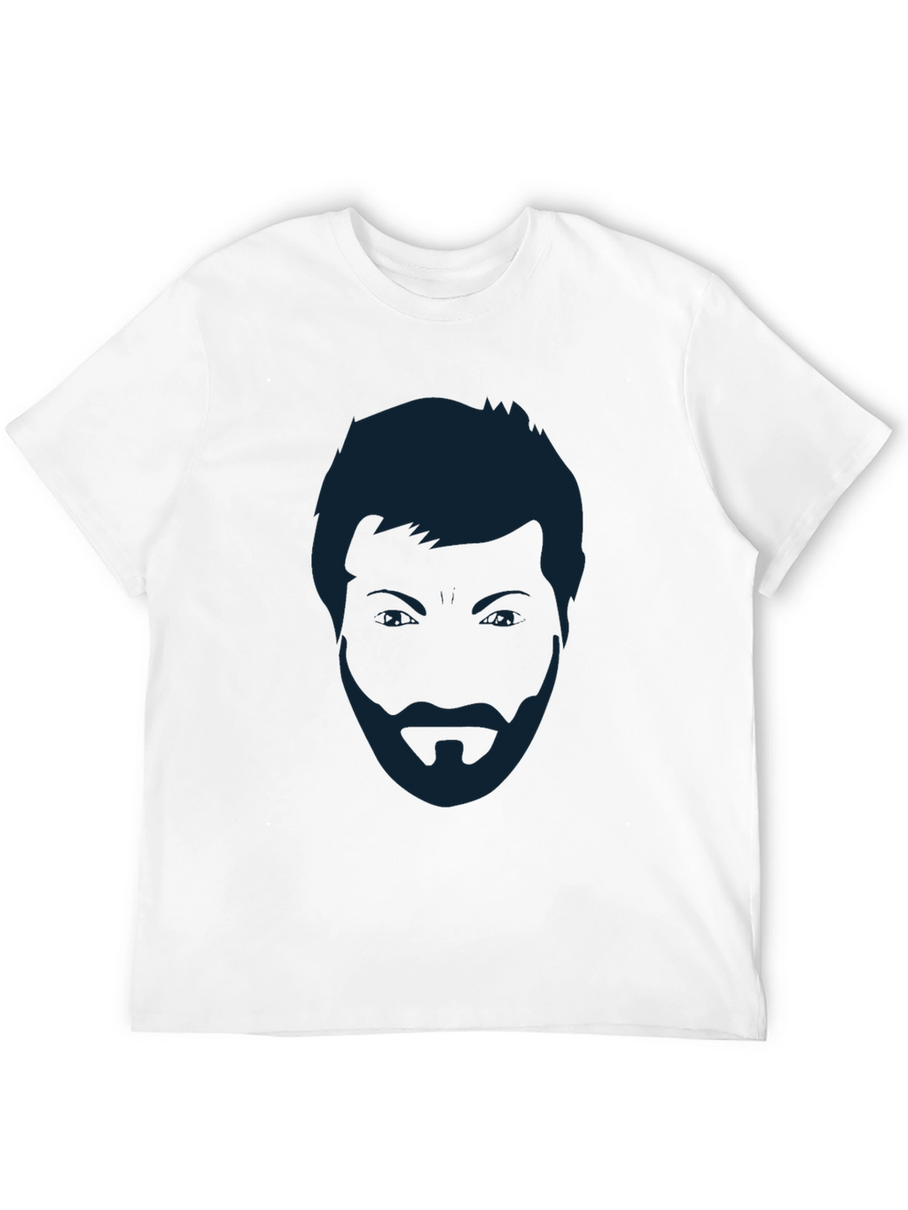 Mens Black T-Shirt - Abstract Face Graphic