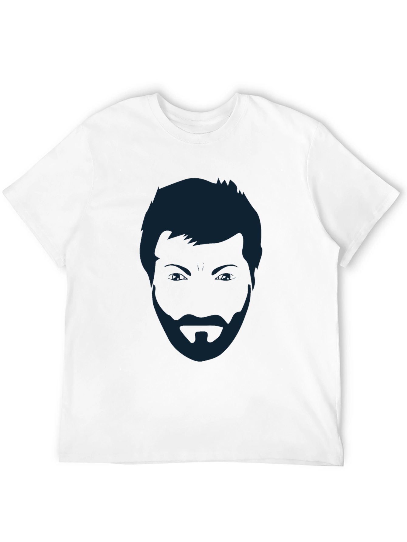 Mens Black T-Shirt - Abstract Face Graphic