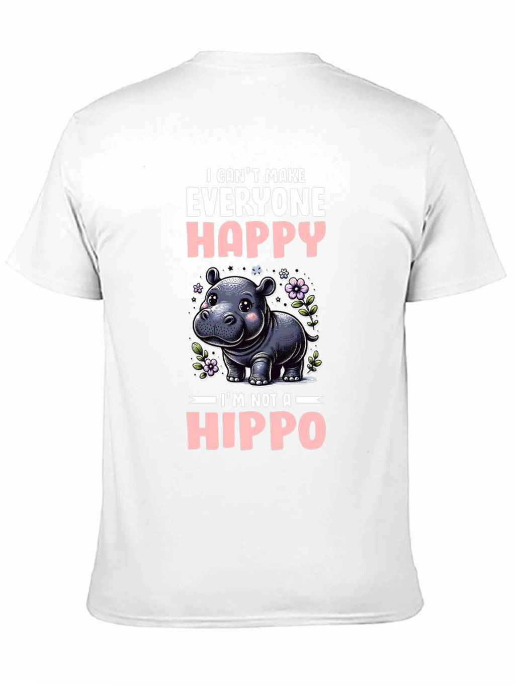 Funny Hippo Graphic T-Shirt