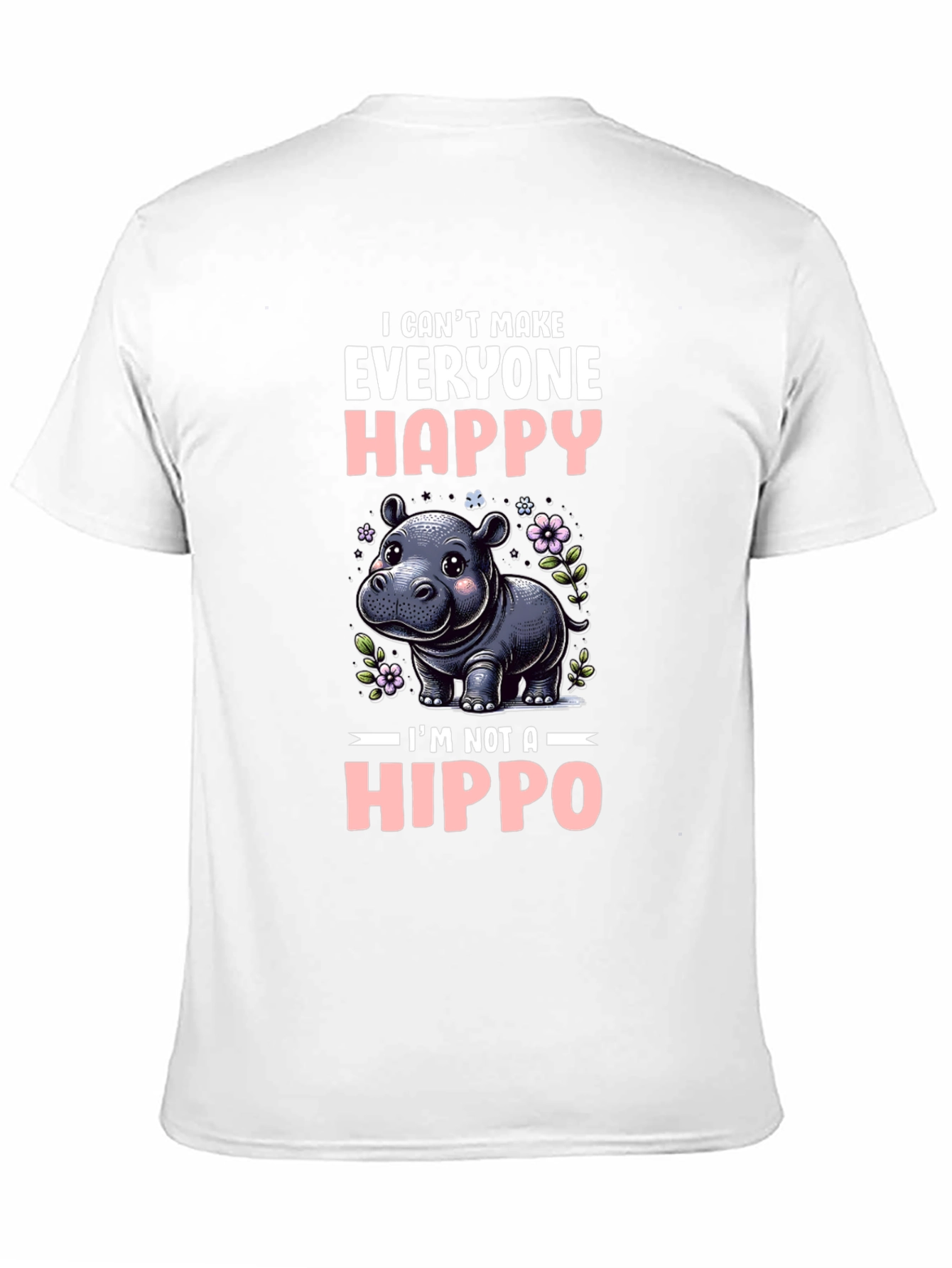 Funny Hippo Graphic T-Shirt