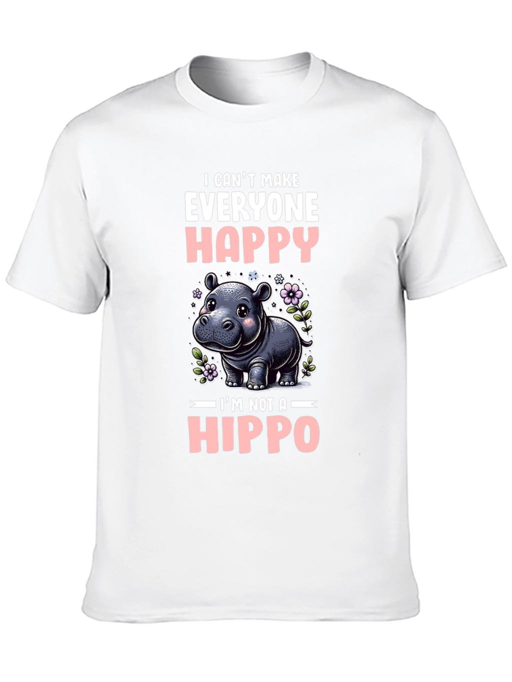 Funny Hippo Graphic T-Shirt