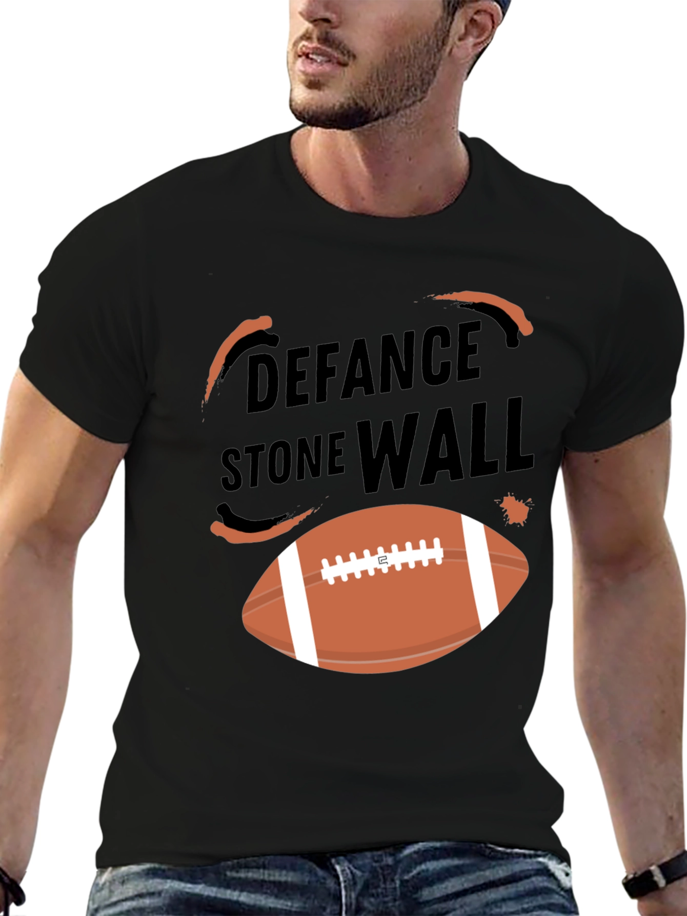 Defense Stone Wall Football T-Shirt