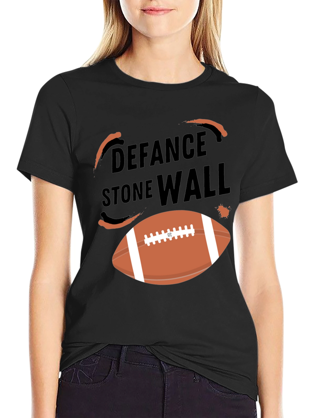 Defense Stone Wall Football T-Shirt