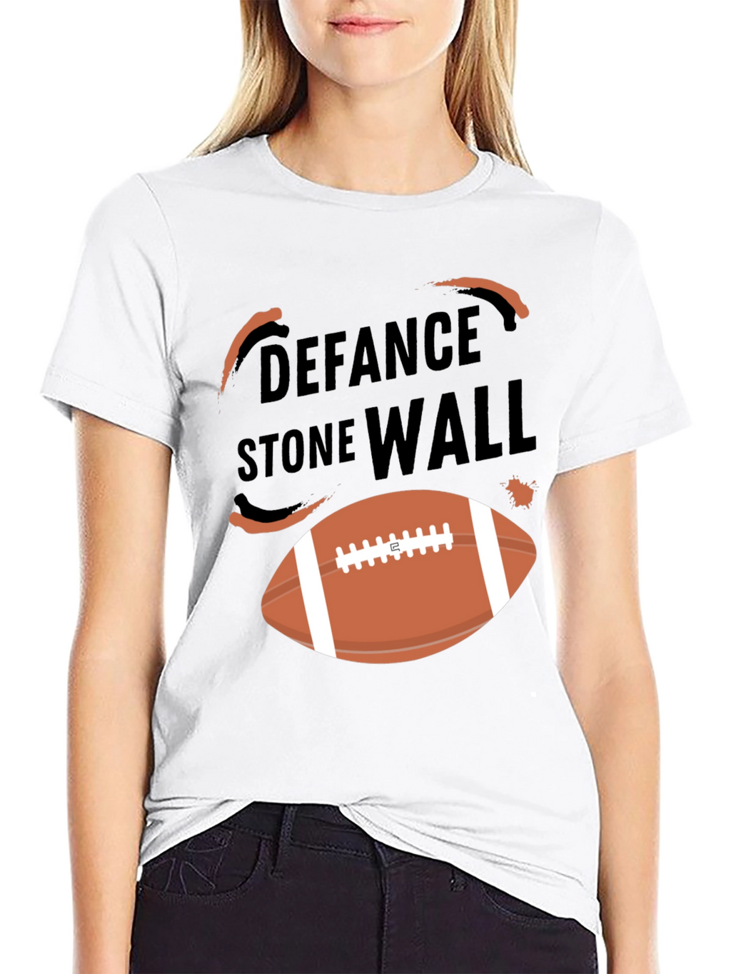 Defense Stone Wall Football T-Shirt