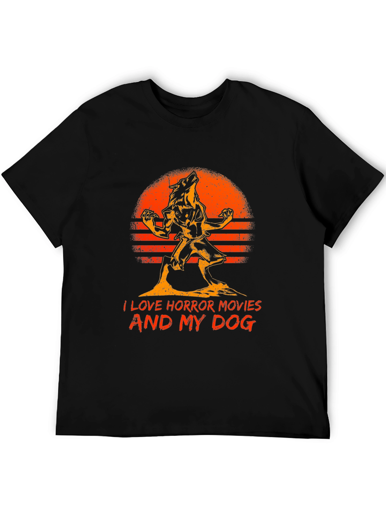 Horror Movies & Dog T-Shirt - Werewolf Sunset Graphic Tee