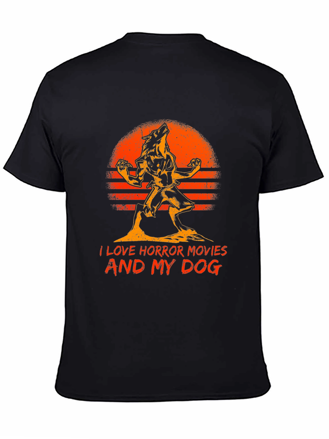 Horror Movies & Dog T-Shirt - Werewolf Sunset Graphic Tee