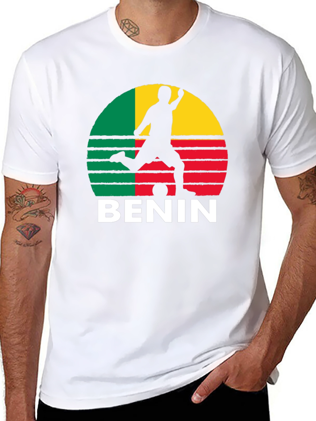 Benin Flag Soccer T-Shirt