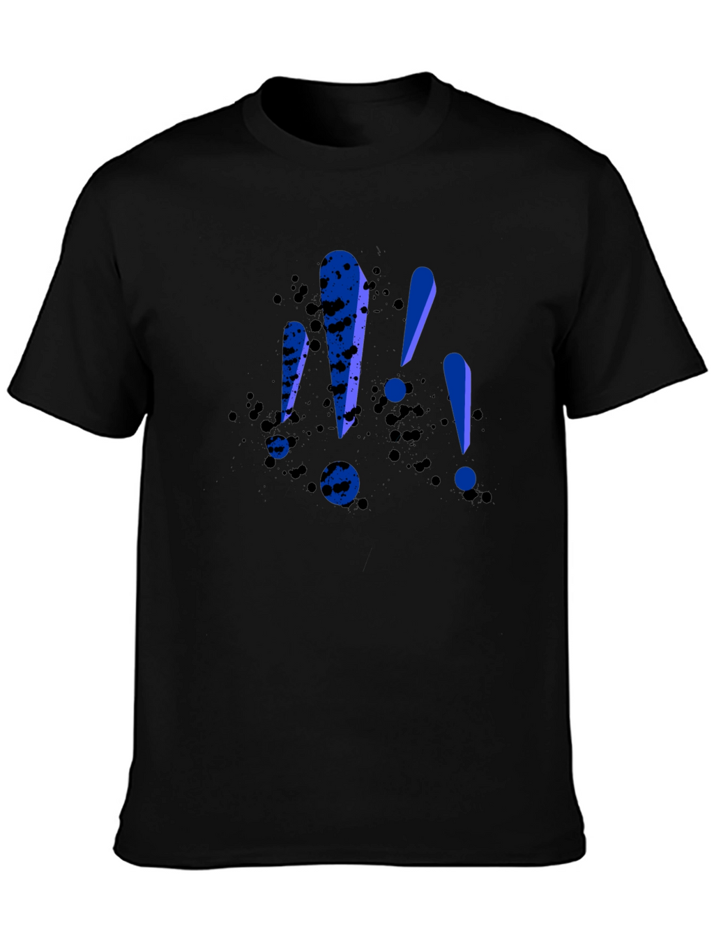 Bold Exclamation Tee - Black Graphic T-Shirt