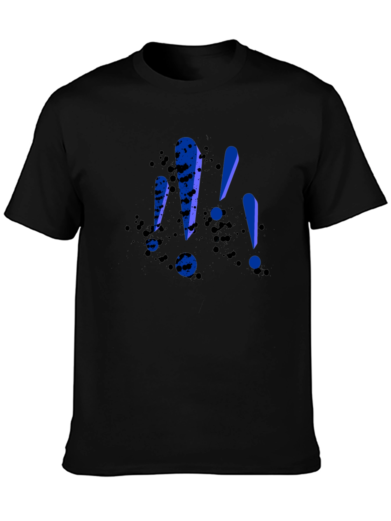 Bold Exclamation Tee - Black Graphic T-Shirt
