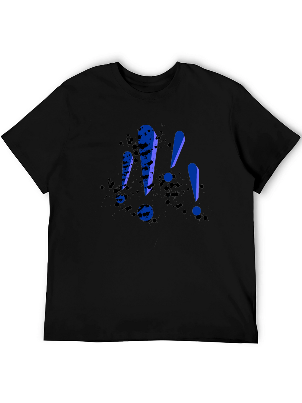 Bold Exclamation Tee - Black Graphic T-Shirt
