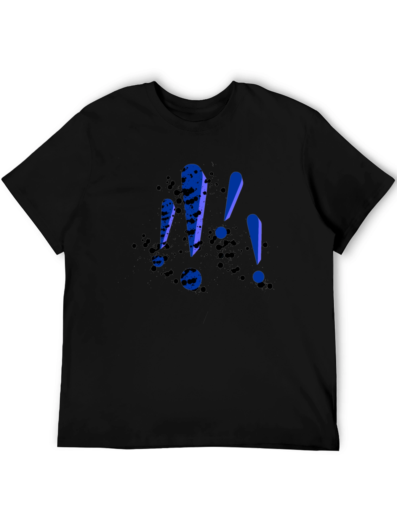 Bold Exclamation Tee - Black Graphic T-Shirt