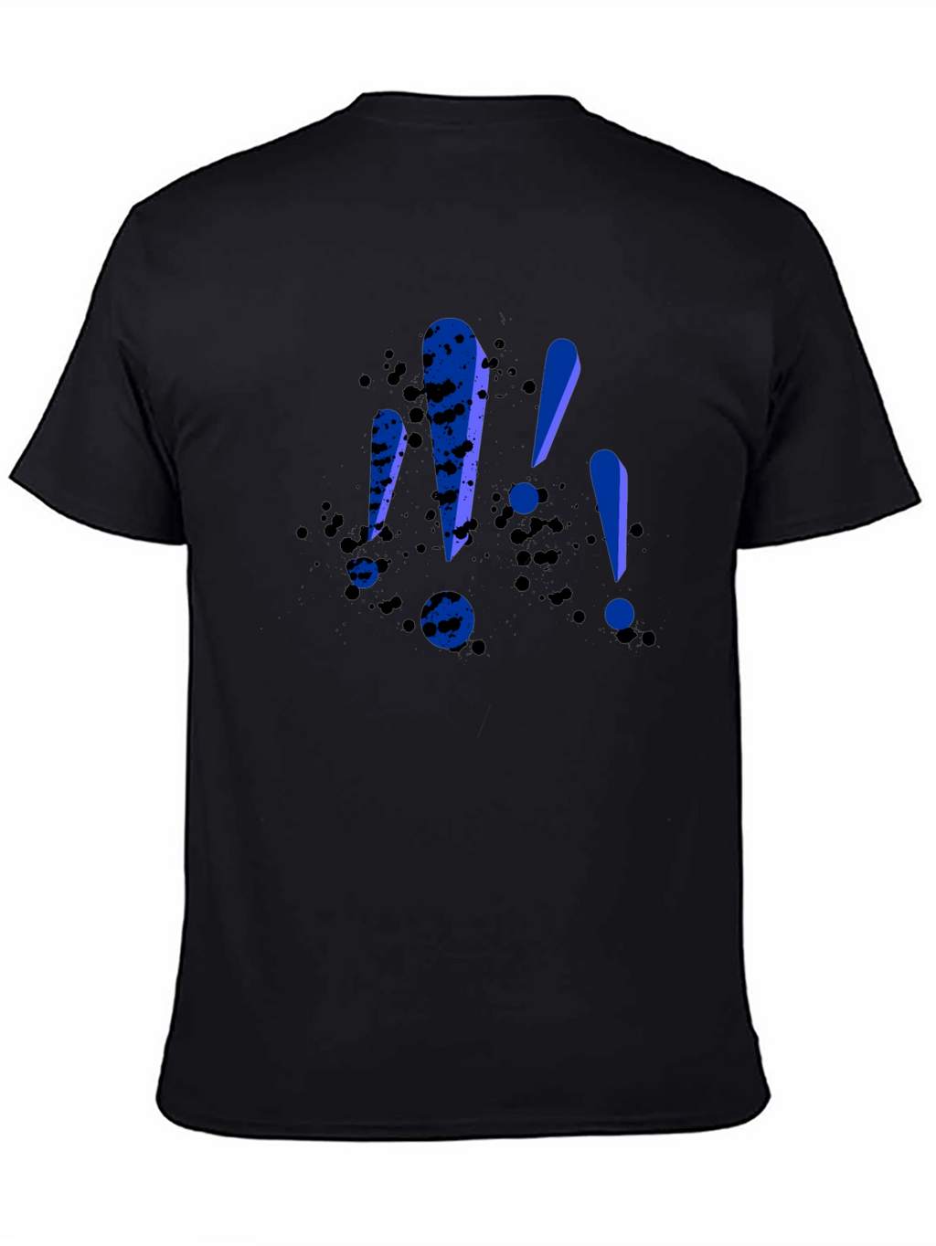 Bold Exclamation Tee - Black Graphic T-Shirt