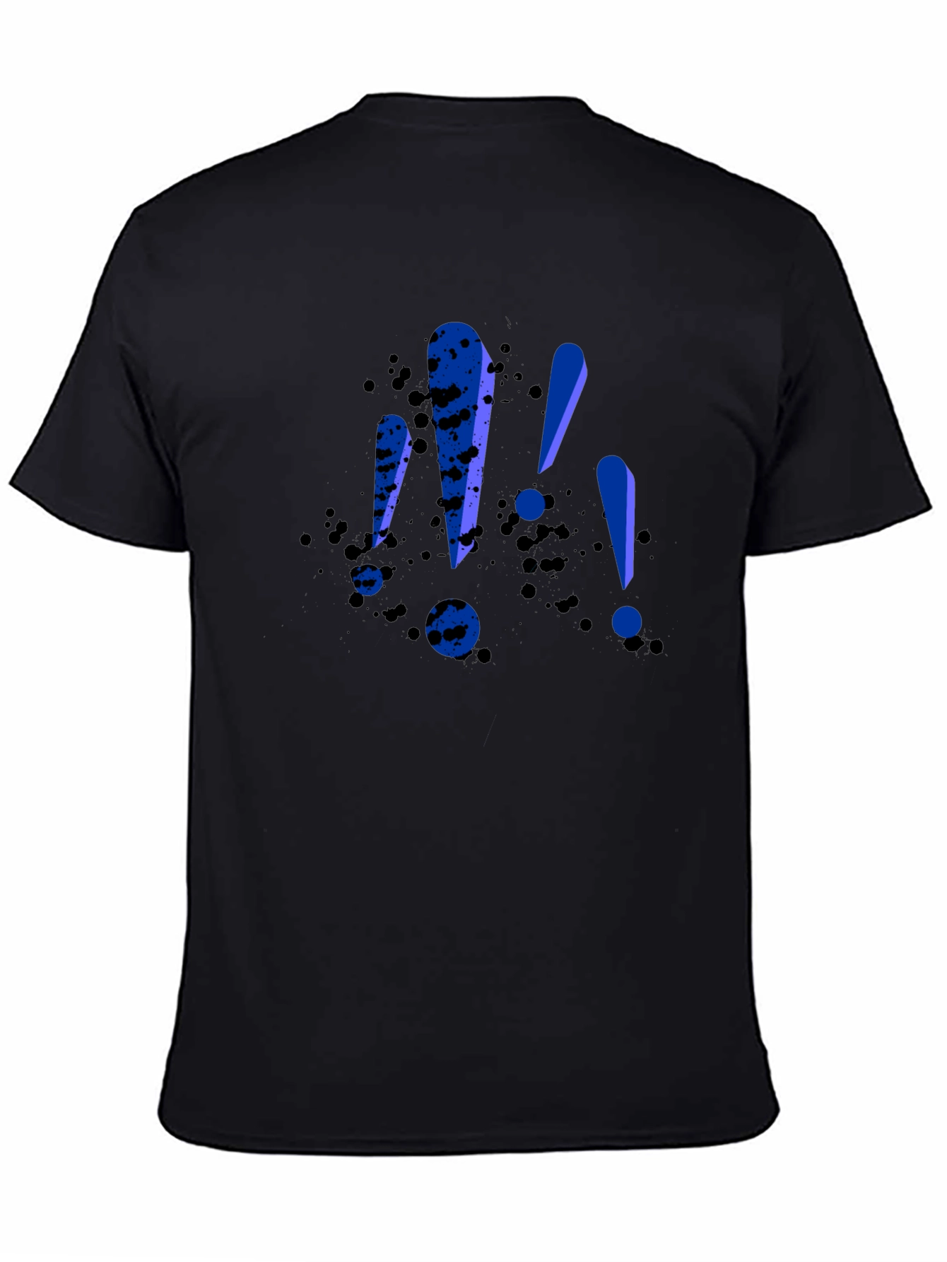 Bold Exclamation Tee - Black Graphic T-Shirt