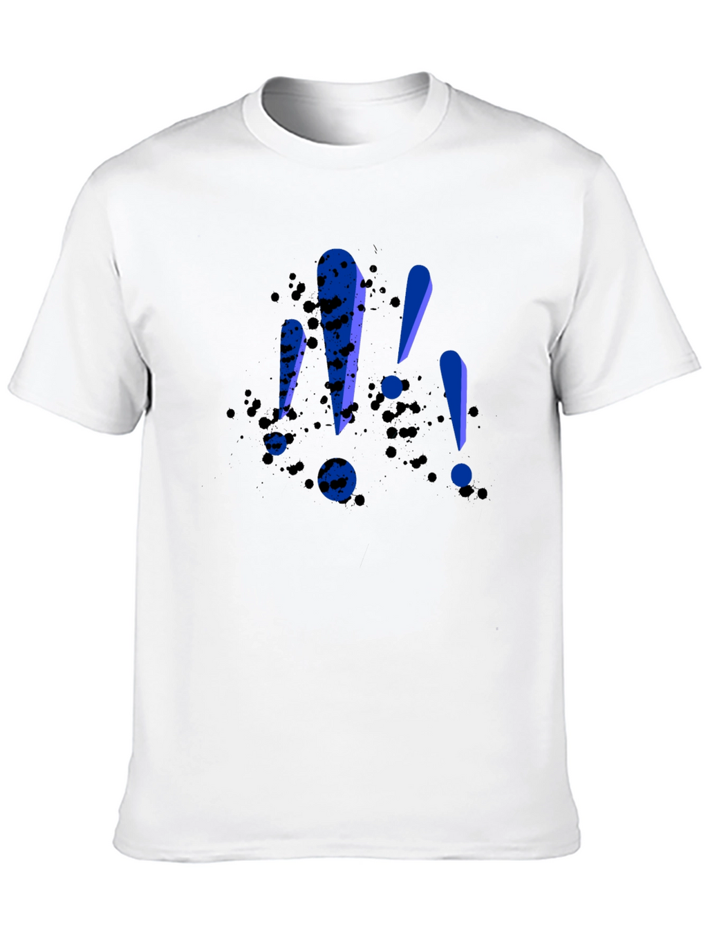 Bold Exclamation Tee - Black Graphic T-Shirt