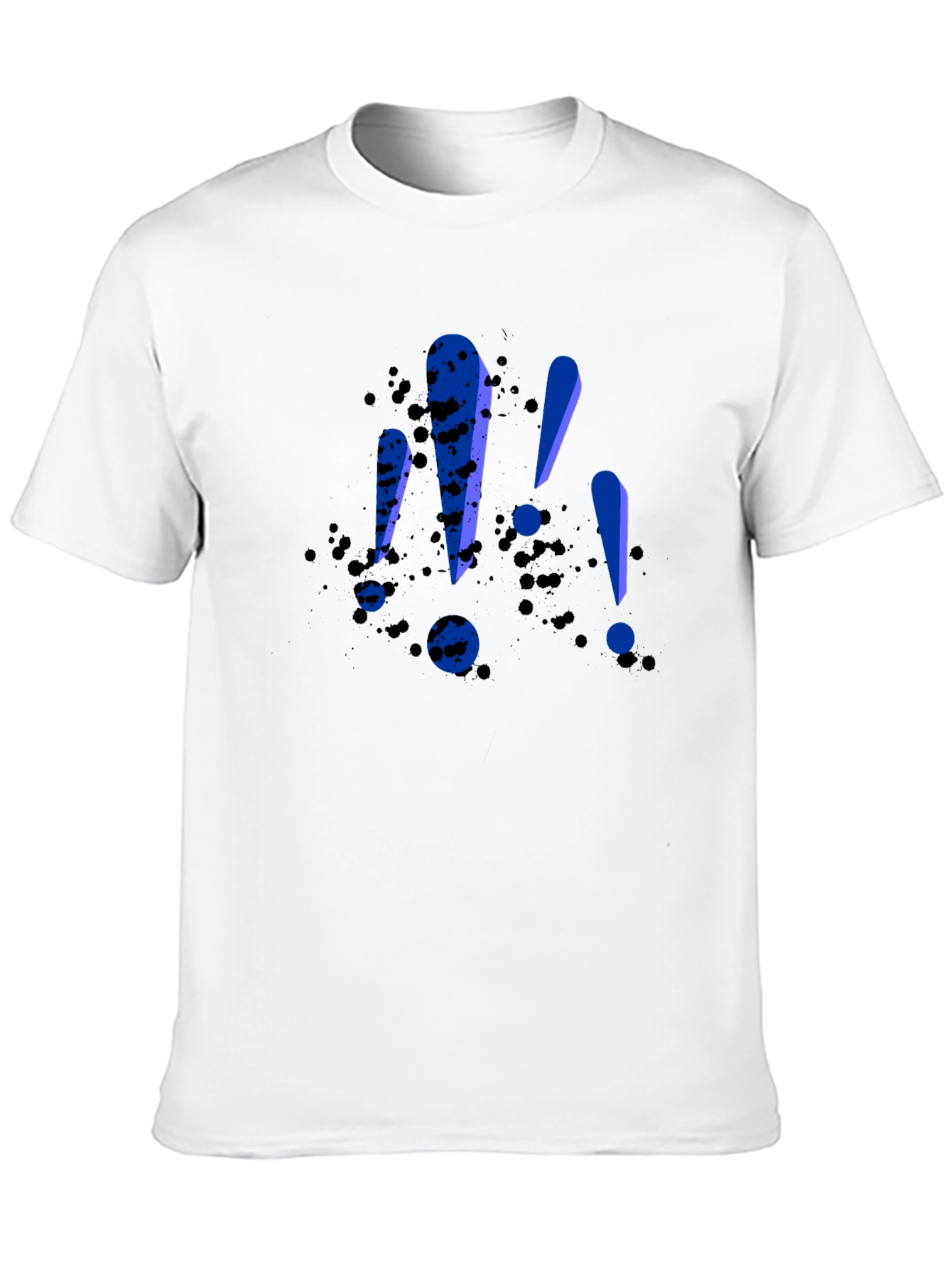 Bold Exclamation Tee - Black Graphic T-Shirt