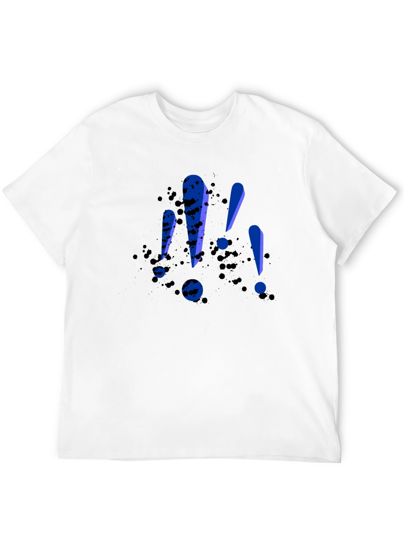 Bold Exclamation Tee - Black Graphic T-Shirt