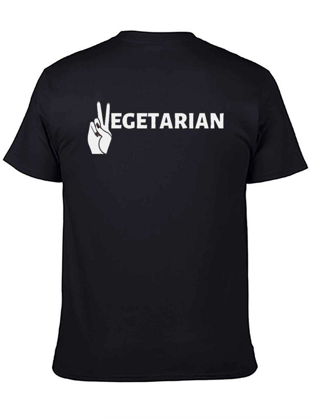 Vegetarian Peace Sign Graphic T-Shirt