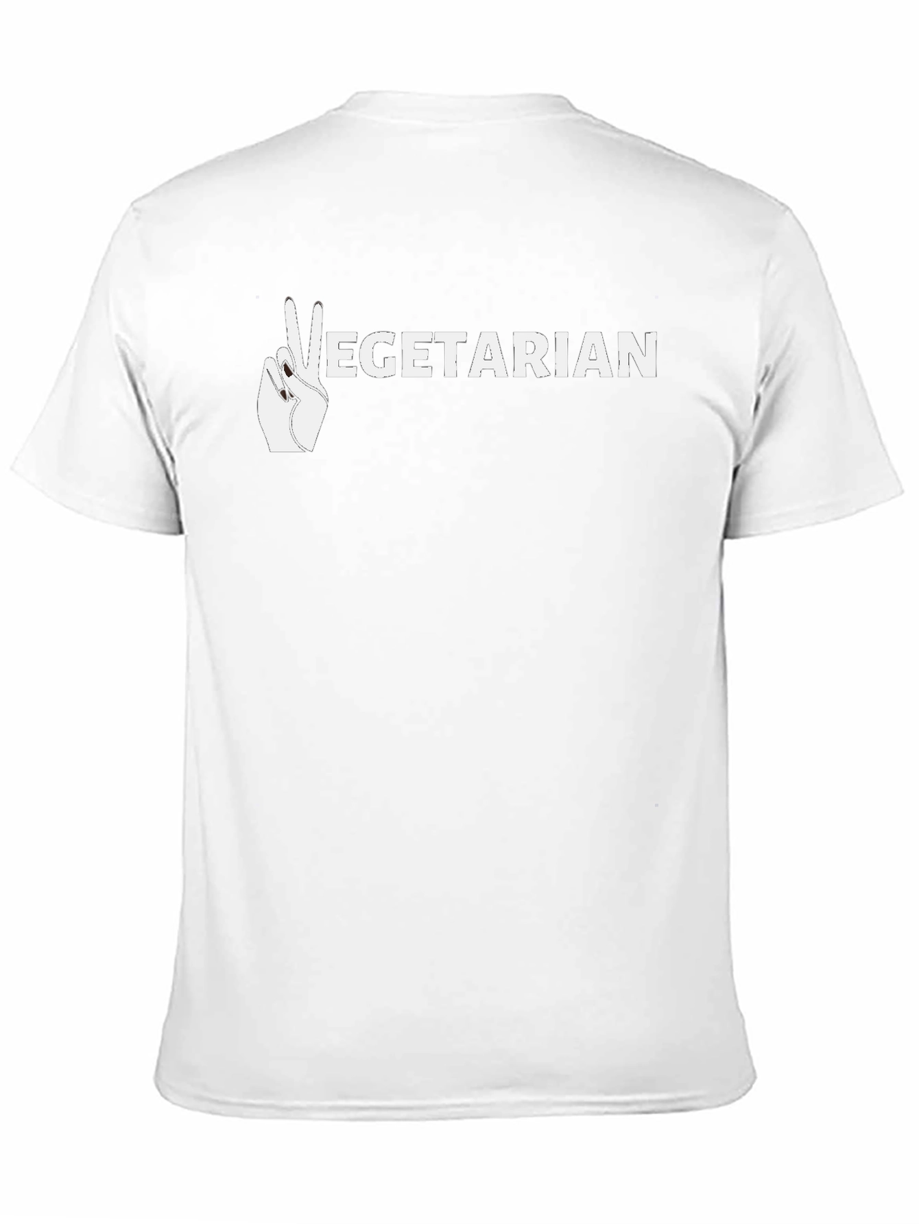 Vegetarian Peace Sign Graphic T-Shirt