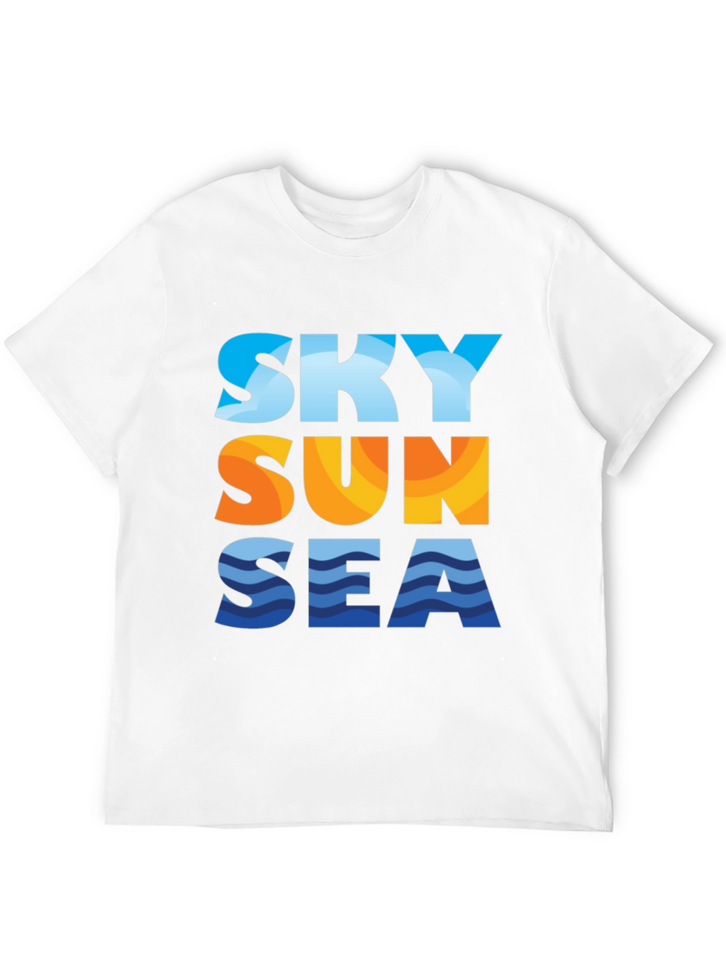 Sky Sun Sea Graphic Tee - Black T-Shirt