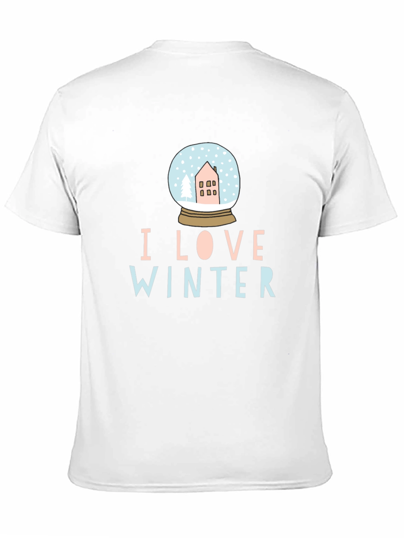 I Love Winter Snow Globe Black Graphic Tee