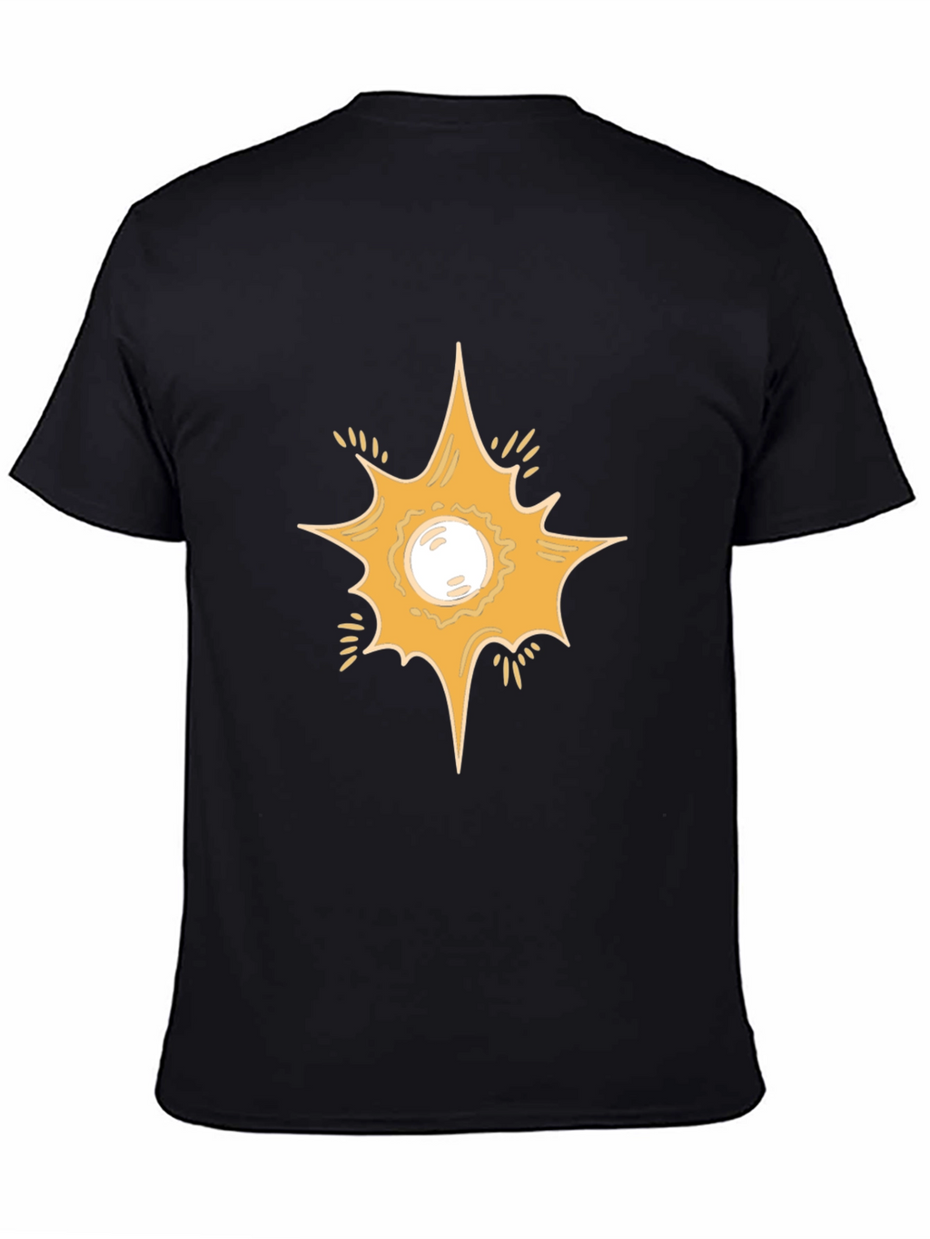 Starburst Graphic Print Black T-Shirt