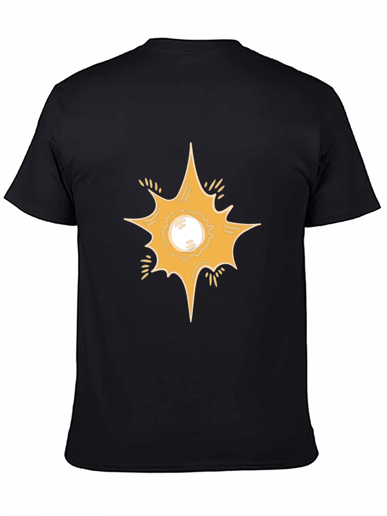 Starburst Graphic Print Black T-Shirt