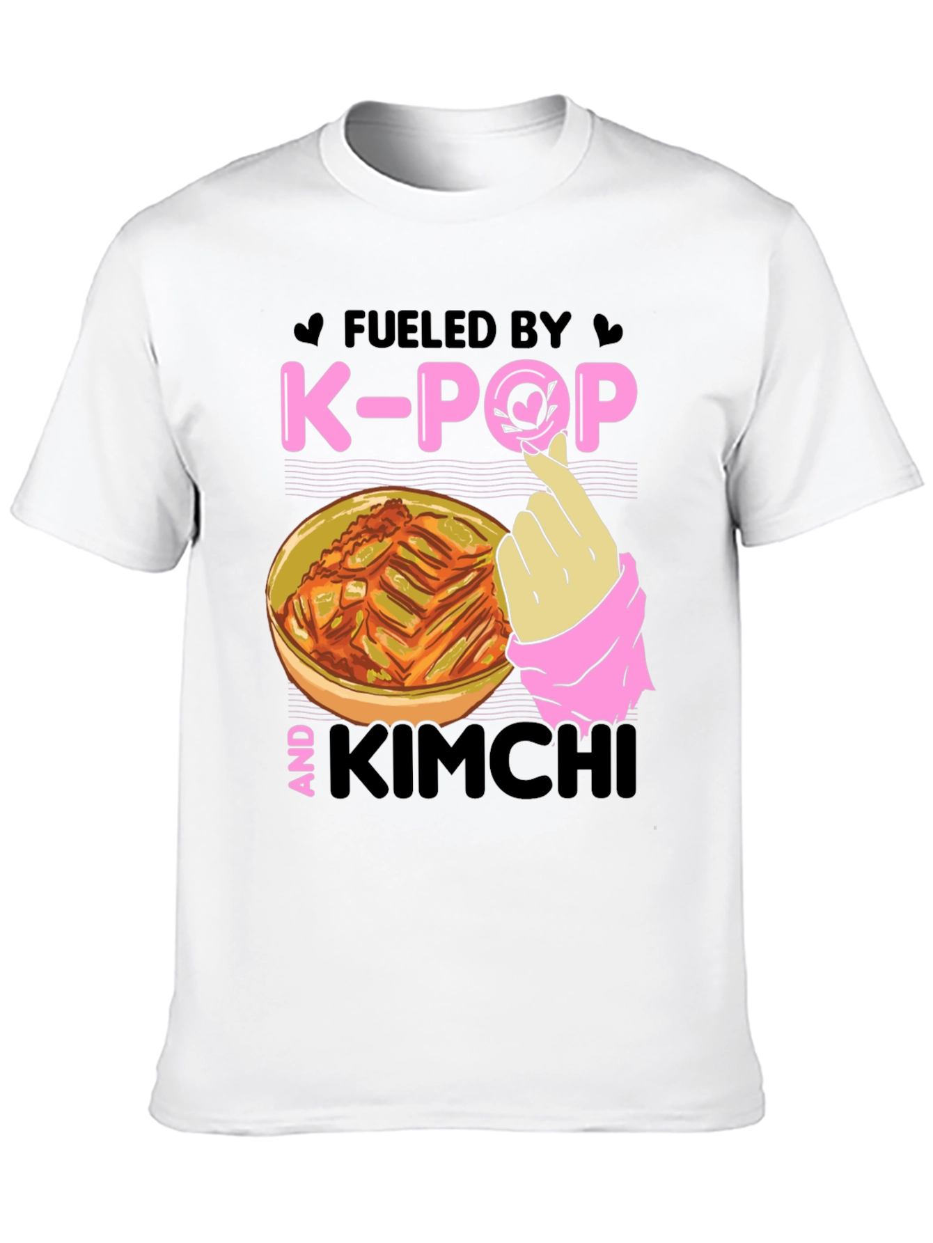 Fueled by K-Pop & Kimchi Black T-Shirt